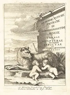 Calligraphic frontispiece to Gemmae et Sculpturae Antiquae