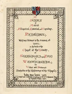 Calligraphy Prints: Calligraphic title page in black and red
