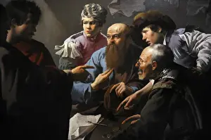 Matthew Prints: The Calling of St Matthew, 1621, by Hendrick ter Brugghen (1