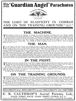 Patents Prints: Calthrop Guardian Angel Parachutes 1917