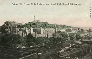 Calton Hill, Prison, Railway, Royal High School, Edinburgh