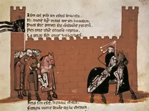 Marciana Prints: The calvary leaving the castle. Illustration