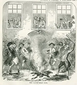 Calves Prints: The Calves Head Club, Suffolk Street, London