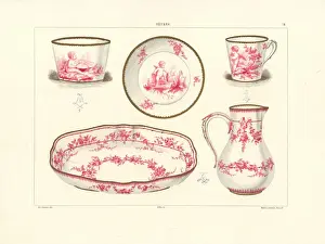 Camaieu decoration on Sevres pottery