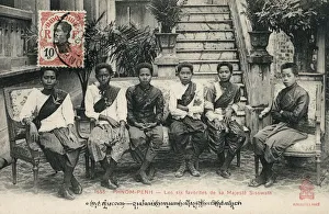 Images Dated 12th March 2019: Cambodia - Phnom-Penh - The six favourites of King Sisowath