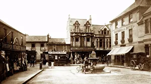 Camborne Prints: Camborne Commercial Square early 1900s