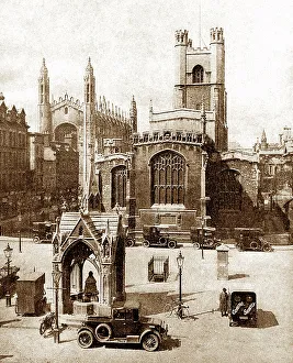 Taxis Prints: Cambridge Market Place, early 1900s