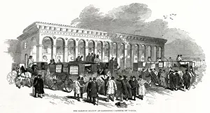 Voters Prints: Cambridge railway station-arrival of voters 1847