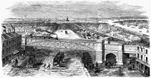 The Camden Town railway: the Bow Spring bridge, Stepney, 1851