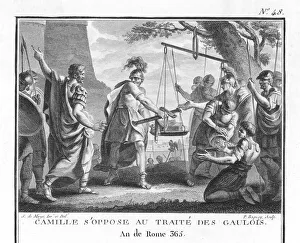 Consul Collection: Camillus opposes a treaty with the Gauls