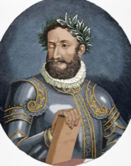 Luis Prints: Camoes, Luis Vaz de (1524-1580). Portuguese poet