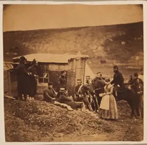 Camp of the 4th Dragoons, convivial party, French & English