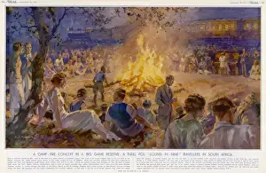 Surround Prints: Camp-Fire concert at a reserve in South Africa