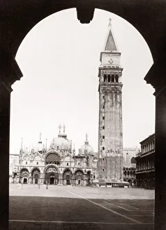 Campanile Prints: Campanile and St Marks cathedral, Venice, Italy