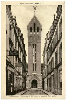 Campanile of St Michel Church, Paris, France