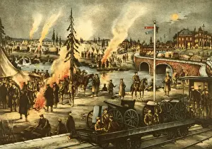 Camping of the expeditionary army in Siberia