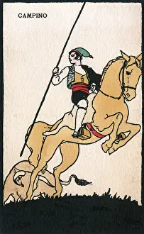Rearing Prints: Campino - Portuguese Bull tender
