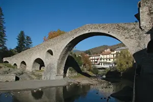 Xiiith Prints: Camprodon. View of the New Bridge (Pont Nou) on the river T