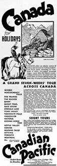 Images Dated 18th April 2004: Canada for holidays
