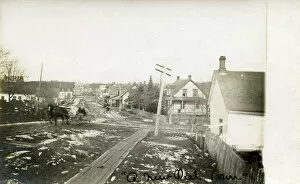 Images Dated 24th June 2020: Canada - Ontario - Mining Town - A new town - street scene. Date: circa 1909