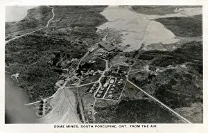 Images Dated 24th June 2020: Canada - Ontario - Mining Town - South Porcupine - Aerial view of Dome mines