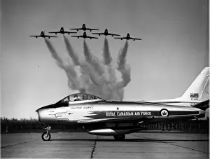 Hawks Prints: Canadair Sabre 6 of the RCAFs Golden Hawks aerobatic team