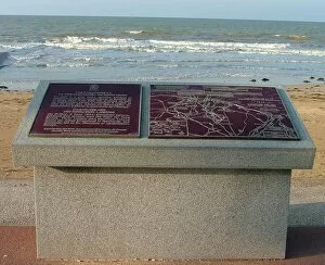 Canadian and Belgian Memorials at Juno Beach entrance