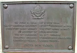 Images Dated 14th March 2019: Canadian Fort Garry Horse Memorial Thaon