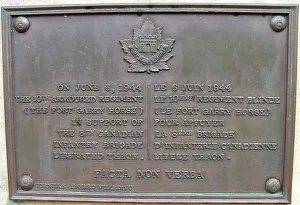 Beaches Collection: Canadian Fort Garry Horse Memorial Thaon