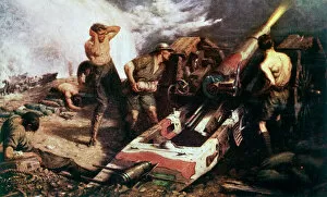 Canadian gunners, Battle of Vimy Ridge, France, WW1
