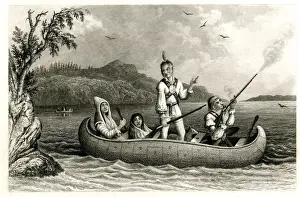 Canadian Indians, Native Americans Wild Fowl Shooting