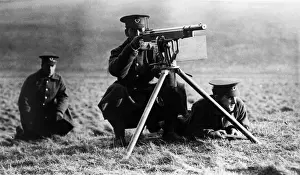 Tripod Prints: Canadian machine gunners with a Colt M1895, WW1