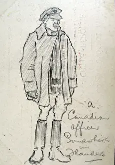 Somewhere Prints: A Canadian Officer Somewhere in France