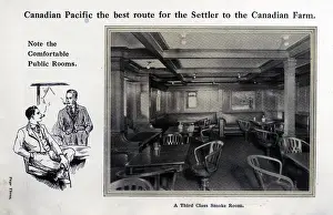 Settler Prints: Canadian Pacific Third Class Smoke Room