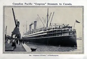 Funnels Prints: Canadian Pacific Empress steamers to Canada