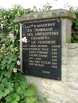 Listed Prints: Canadian Regiment la Chaudiere Memorial d Anguerny