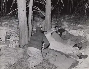 Bedding Prints: Canadian scouts in winter camp, Canada