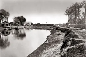 Canal in Alexandria, Egypt, c. 1880 s