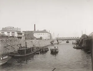 Canal and boats, Yokohama, Japan