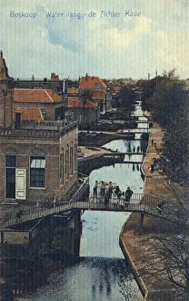 Canal and bridges at Boskoop, Netherlands