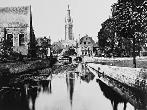 Canal and Notre Dame, Bruges, Belgium