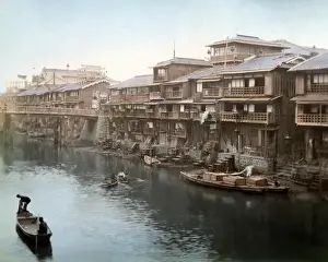 Osaka Prints: Canal, Osaka, Japan