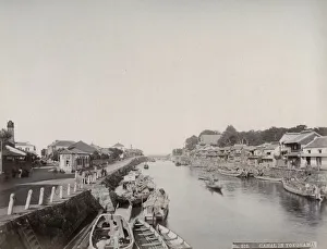 Canal in Yokohama, Japan