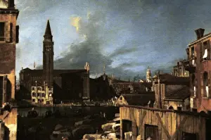 Cityscape Prints: Canaletto (1697A?i?1768). The StonemasonA?o?s Yard (1726-1