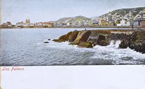 Palmas Prints: Canary Island, Gran Canaria, Las Palmas, Panoramic view