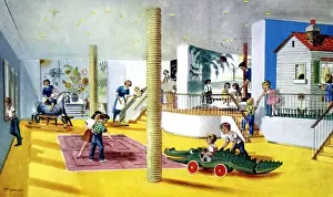Murals Prints: Canberra: tourist class playroom