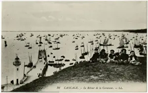 Returns Prints: Cancale, Brittany, France - The return of the Fishing Fleet