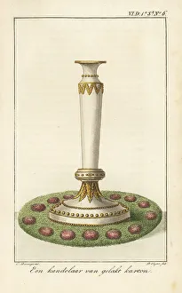 Candlestick Prints: Candlestick made of painted cardboard