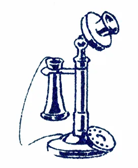 Candlestick Prints: Candlestick telephone, 1920s printer's block