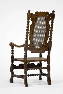 Caned armchair
